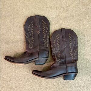 💕 Women’s Old West Real Leather Brown Boots